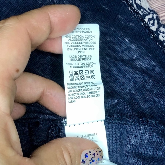 Lucky Brand Sleeveless Top ~ Size: (S) Small _Navy - Picture 14 of 14